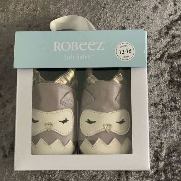 Robeez Olivia Light Purple Baby Girl Shoes 12/18M